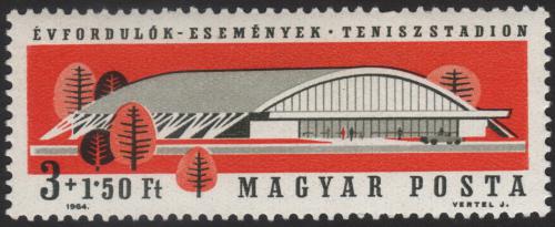 Poštová známka Maïarsko 1964 Tenisová hala Mi# 2043