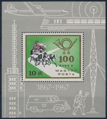 Poštová známka Maïarsko 1967 Poštovní administrativa Mi# Block 60