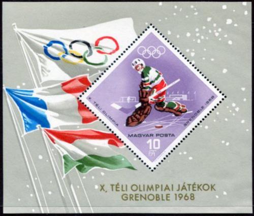 Poštová známka Maïarsko 1967 ZOH Grenoble Mi# Block 62