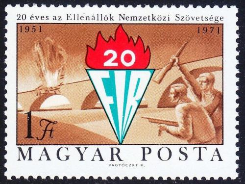 Poštová známka Maïarsko 1971 Výroèí FIR Mi# 2681