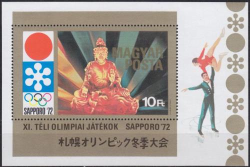 Poštová známka Maïarsko 1971 ZOH Sapporo Mi# Block 86