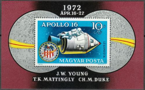 Poštová známka Maïarsko 1972 Apollo 16 Mi# Block 93