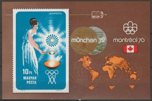 Poštová známka Maïarsko 1973 Olympijské hry Mi# Block 96