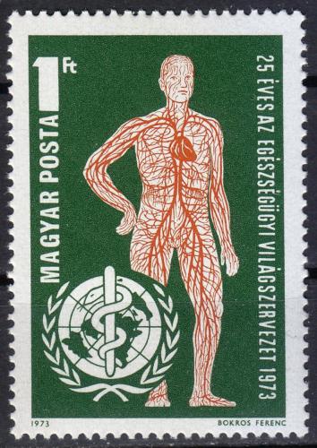 Poštová známka Maïarsko 1973 Výroèí WHO Mi# 2863