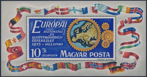Poštová známka Maïarsko 1975 Bezpeènos� Evropy Mi# Block 113