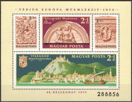 Poštová známka Maïarsko 1975 Višegradský hrad Mi# Block 115