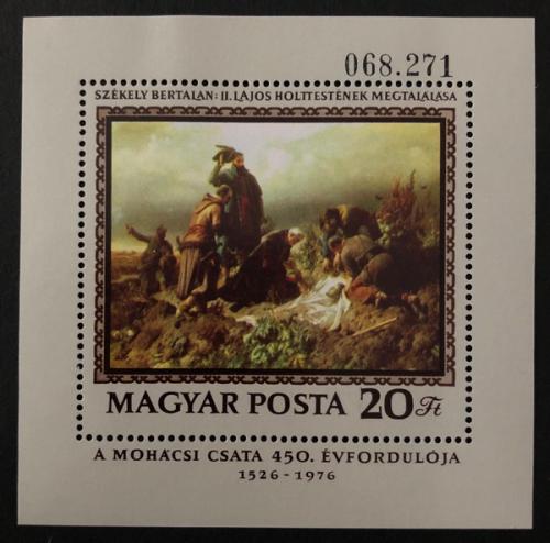 Poštová známka Maïarsko 1976 Umenie, Székely Mi# Block 120
