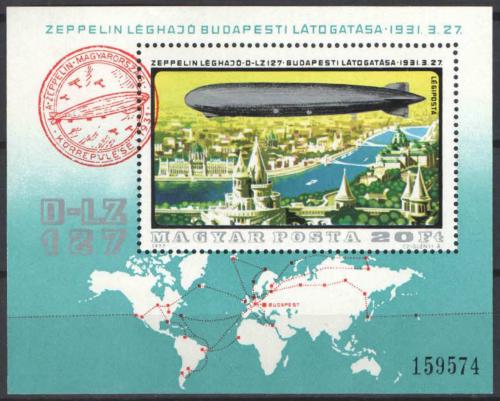 Poštová známka Maïarsko 1977 História letectvo Mi# Block 127