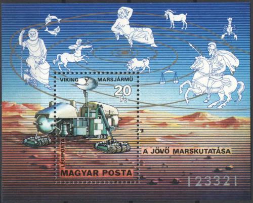 Poštová známka Maïarsko 1977 Prieskum vesmíru Mi# Block 125