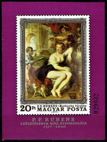 Poštová známka Maïarsko 1977 Umenie, Rubens Mi# Block 123 Kat 10€