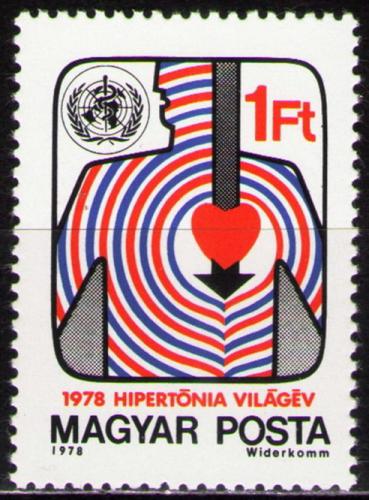 Poštová známka Maïarsko 1978 Boj s krevním tlakem Mi# 3306