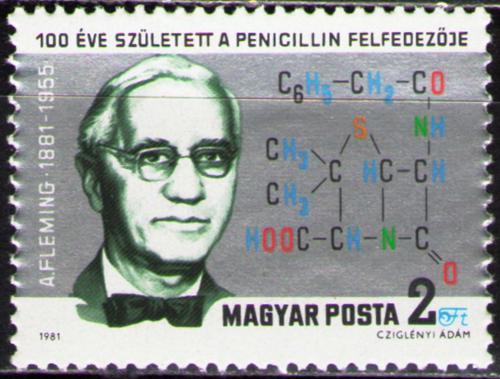 Poštová známka Maïarsko 1981 Alexander Fleming Mi# 3504