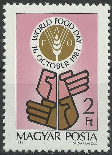 Poštová známka Maïarsko 1981 Svìtový den potravin Mi# 3509