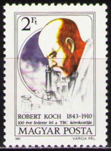 Potov znmka Maarsko 1982 Robert Koch Mi# 3536 - zvi obrzok