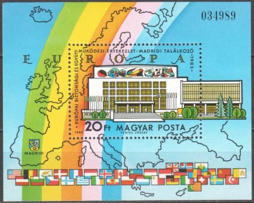 Poštová známka Maïarsko 1983 Konference bezpeènosti Mi# Block 168