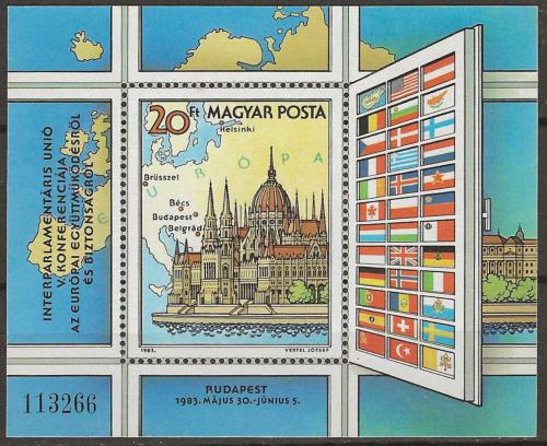Poštová známka Maïarsko 1983 Meziparlamentní unie Mi# Block 163