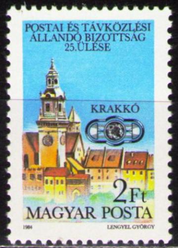 Poštová známka Maïarsko 1984 Krakov Mi# 3680