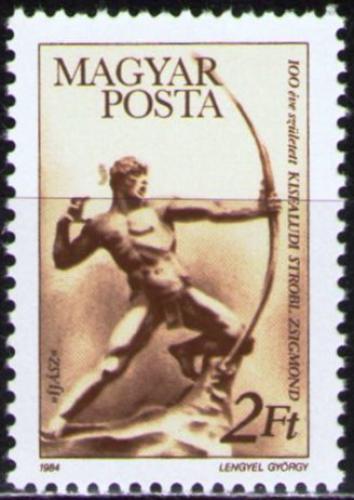 Poštová známka Maïarsko 1984 Socha lukostøelce Mi# 3688