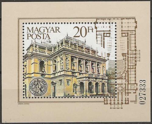 Poštová známka Maïarsko 1984 Státní opera Mi# Block 173