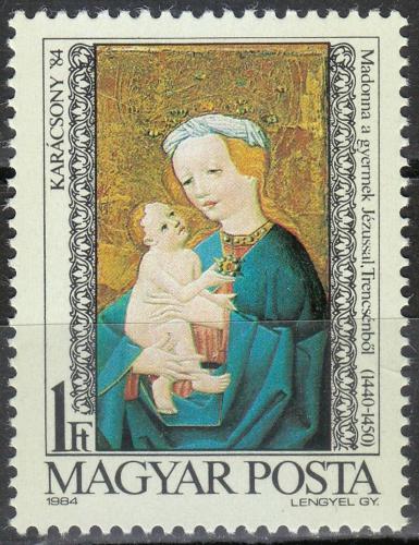 Poštová známka Maïarsko 1984 Vianoce, Panna Marie Mi# 3717