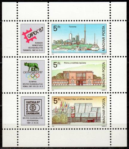 Poštová známka Maïarsko 1987 Výstava CAPEX Mi# Block 189