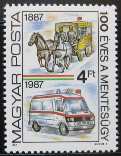 Poštová známka Maïarsko 1987 Záchranári Mi# 3896