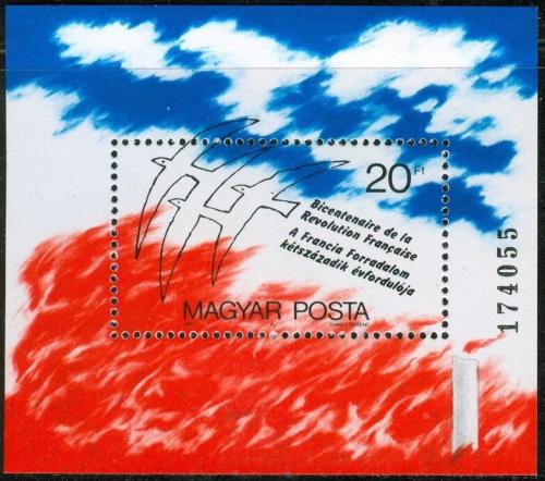 Poštová známka Maïarsko 1989 Francúzska revolúcia Mi# Block 203