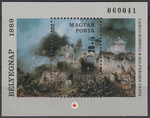 Poštová známka Maïarsko 1989 Umenie Mi# Block 205