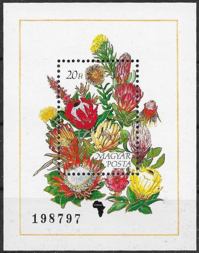Poštová známka Maïarsko 1990 Kvety Mi# Block 208 Kat 6€