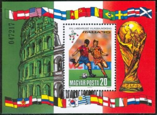 Poštová známka Maïarsko 1990 MS ve futbale Mi# Block 210