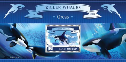 Poštová známka Maldivy 2015 Kosatky Mi# Block 823 Kat 9€
