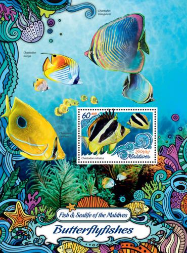 Poštová známka Maldivy 2016 Klipky Mi# Block 998 Kat 7.50€