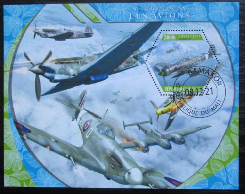 Poštovní známka Mali 2021 Váleèná letadla Mi# N/N