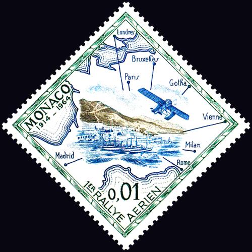 Poštová známka Monako 1964 Hydroplán Mi# 756