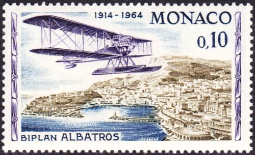 Poštová známka Monako 1964 Lietadlo Albatros nad Monte Carlo Mi# 761