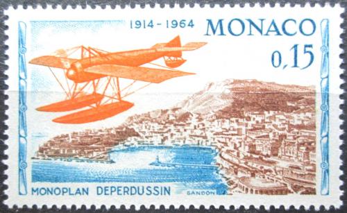 Poštová známka Monako 1964 Lietadlo Deperdussin nad Monte Carlo Mi# 762