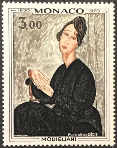 Poštová známka Monako 1970 Umenie, Amedeo Modigliani Mi# 993