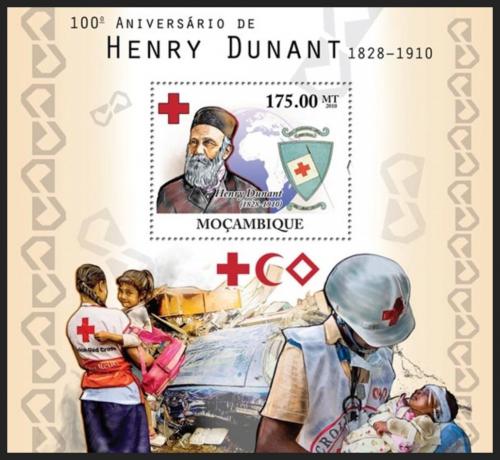 Poštová známka Mozambik 2010 Henri Dunant Mi# Block 393 Kat 10€
