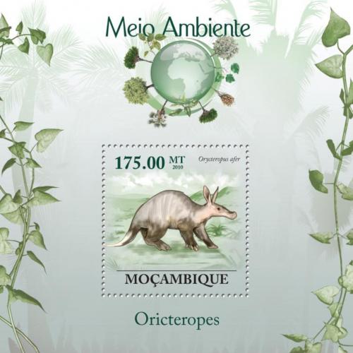 Poštová známka Mozambik 2010 Hrabáè kapský Mi# Block 306 Kat 10€