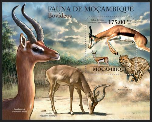 Poštová známka Mozambik 2011 Antilopy Mi# Block 510 Kat 10€
