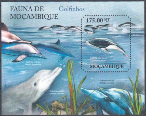 Poštová známka Mozambik 2011 Delfíny Mi# Block 517 Kat 10€ 