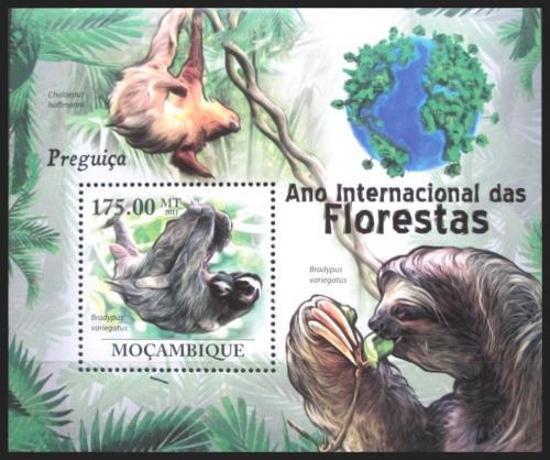 Poštová známka Mozambik 2011 Lenochodi Mi# Block 424 Kat 10€