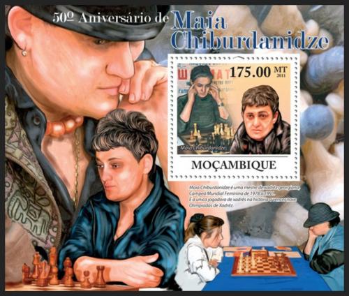 Poštová známka Mozambik 2011 Maia Chiburdanidze, šachy Mi# Block 444 Kat 10€