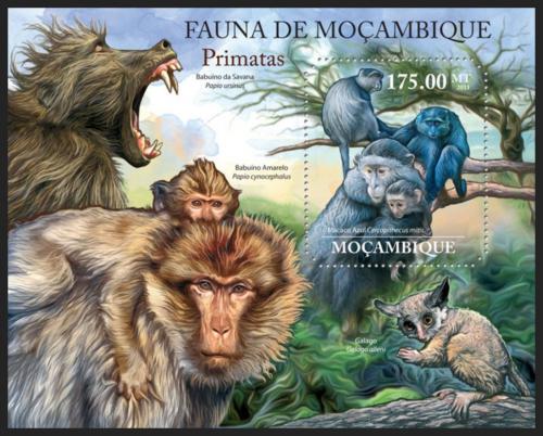 Poštová známka Mozambik 2011 Opice Mi# Block 522 Kat 10€ 