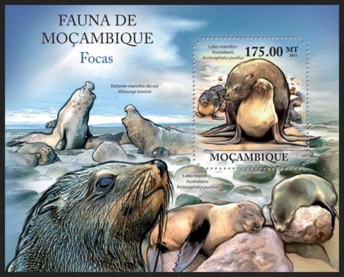 Poštová známka Mozambik 2011 Tulene Mi# Block 512 Kat 10€