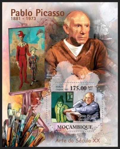 Poštová známka Mozambik 2011 Umenie, Pablo Picasso Mi# Block 482 Kat 10€