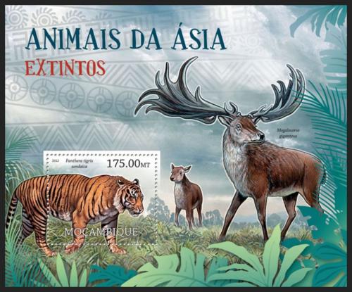Poštová známka Mozambik 2012 Vyhynulá fauna Ázia Mi# Block 620 Kat 10€