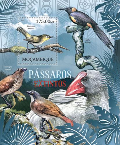 Poštová známka Mozambik 2012 Vyhynulí ptáci Mi# Block 624 Kat 10€