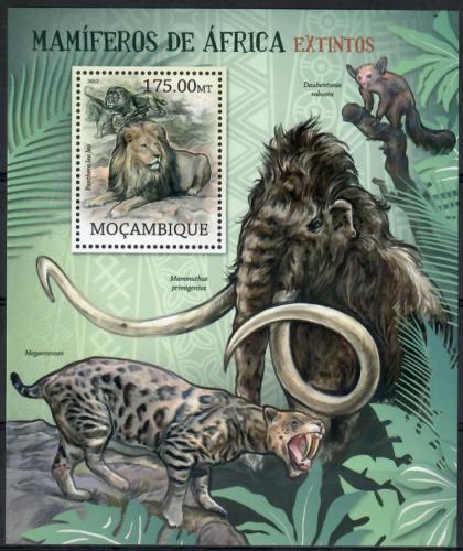 Poštová známka Mozambik 2012 Vyhynulí cicavce Afriky Mi# Block 645 Kat 10€
