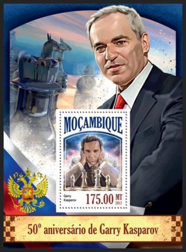 Poštová známka Mozambik 2013 Garri Kasparov, šachy Mi# Block 848 Kat 10€